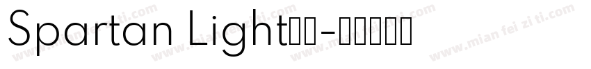 Spartan Light字体字体转换